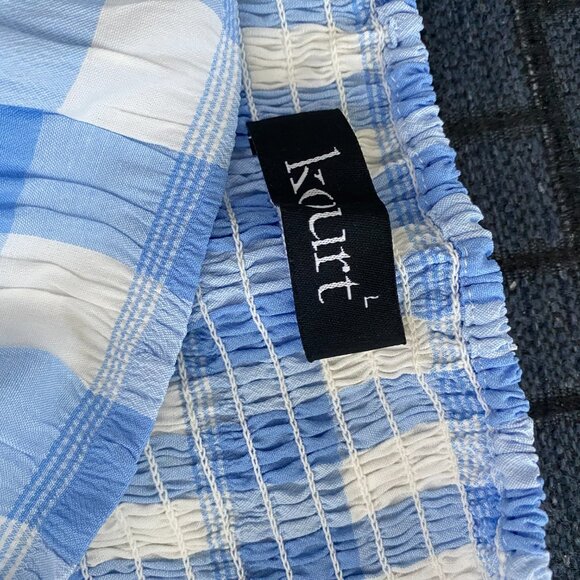 Kourt Blue Gingham Babydoll Dress - Picture 7 of 7